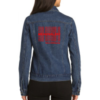 The Future Is Meaningless † Typography Design Ladies Denim Jacket | Artistshot