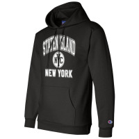 Staten Island New York Nyc Varsity Style Pink W White Print T Shirt Champion Hoodie | Artistshot