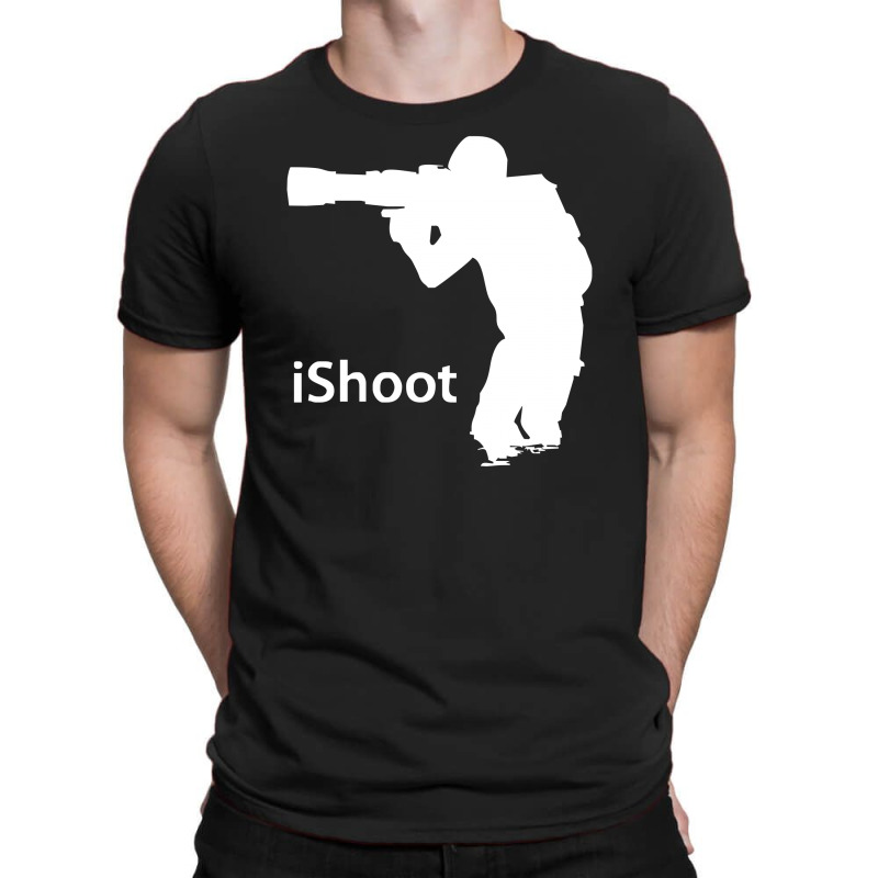 Ishoot   Camera Photographer Trained Shooting Funny Gun Photo Gift Tee T-shirt | Artistshot