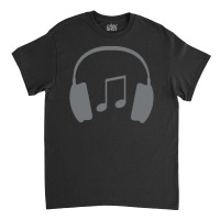 Headphones With Music Note Classic T-shirt | Artistshot