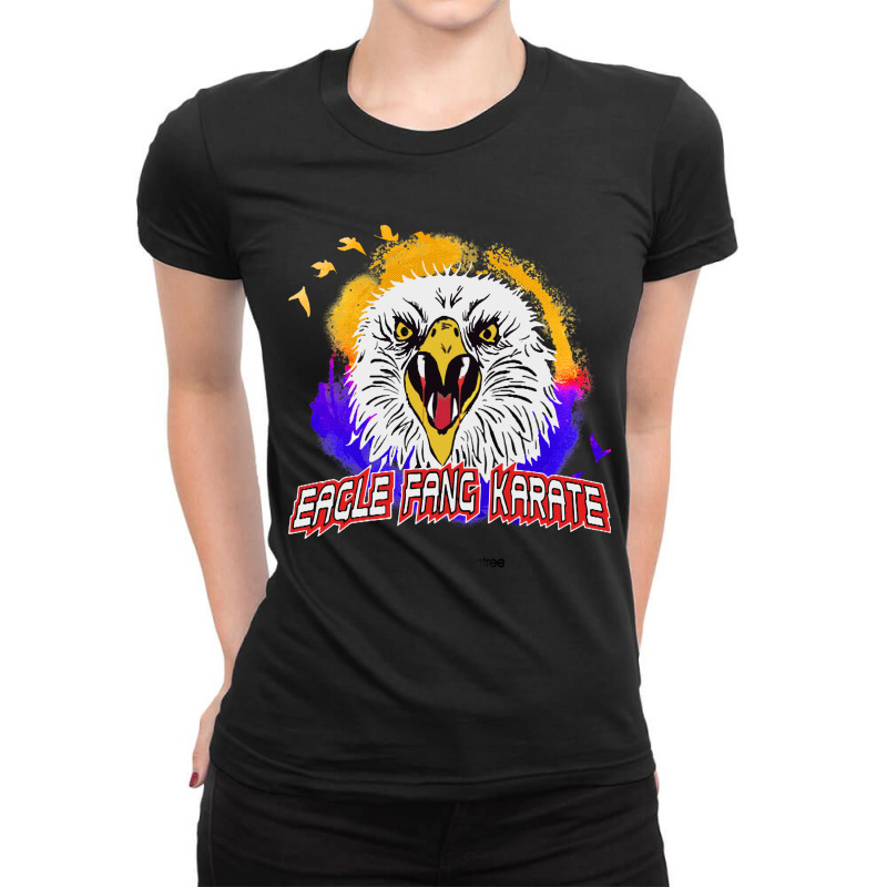 Eagle Fang Karate Vintage Art 3 Ladies Fitted T-Shirt by trokeryth | Artistshot