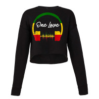 Rasta Reggae Music Headphones Jamaican Pride T Shirt Cropped Sweater | Artistshot