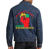 Juneteenth Gifts T  Shirt We Are Not Ready To Fight   Afro American Pr Men Denim Jacket | Artistshot