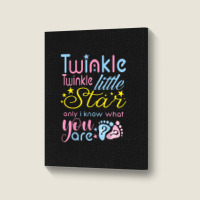 Twinkle Twinkle Little Star Only I Know Gender Keeper Reveal Portrait Canvas Print | Artistshot