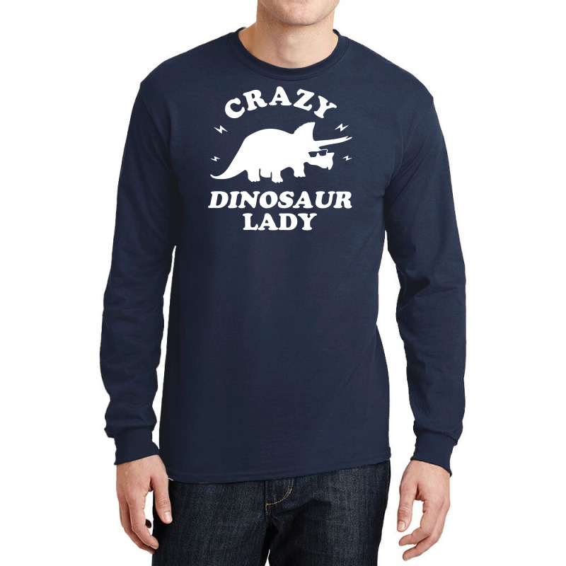 Crazy Dinosaur Lady Long Sleeve Shirts | Artistshot