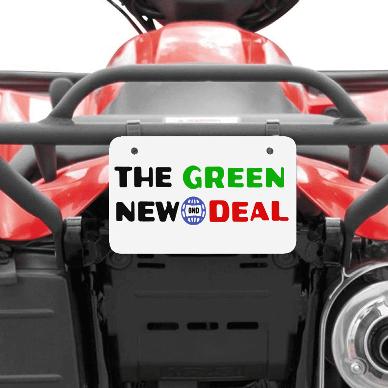 The Green New Gnd Deal Atv License Plate | Artistshot