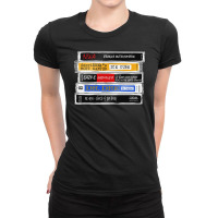 Music Vinyl Tape Cassette Ladies Fitted T-shirt | Artistshot