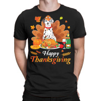 Dalmatian Happy Thanksgiving Christmas T  Shirt Dalmatian Turkey Costu T-shirt | Artistshot