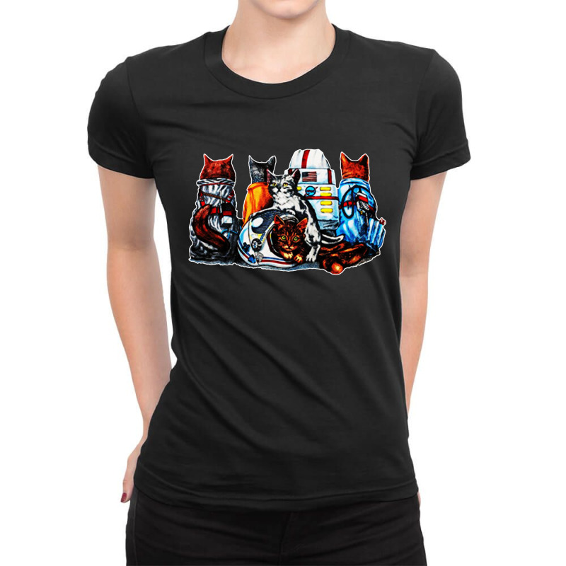 Cat Space Ladies Fitted T-Shirt by syakirra | Artistshot