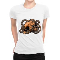 Steampunk Victorian   Steam Powered Engine Skull T Shirt Ladies Fitted T-shirt | Artistshot