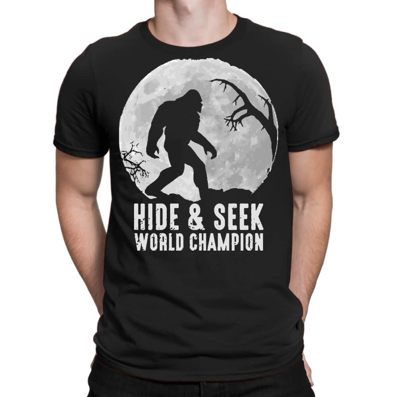 Bigfoot T  Shirt Retro Bigfoot Hide & Seek World Champion 10 T-Shirt by wehnereffie391 | Artistshot