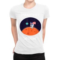 Patriotic American Flag Manifest Destiny Mars Space T Shirt Ladies Fitted T-shirt | Artistshot