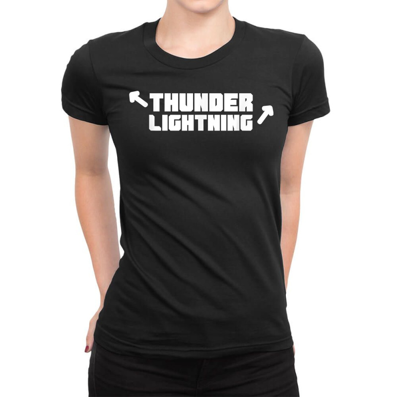 Thunder And Lightning Muscle And Workout Shirt Ladies Fitted T-Shirt by SchonbergerKamile | Artistshot