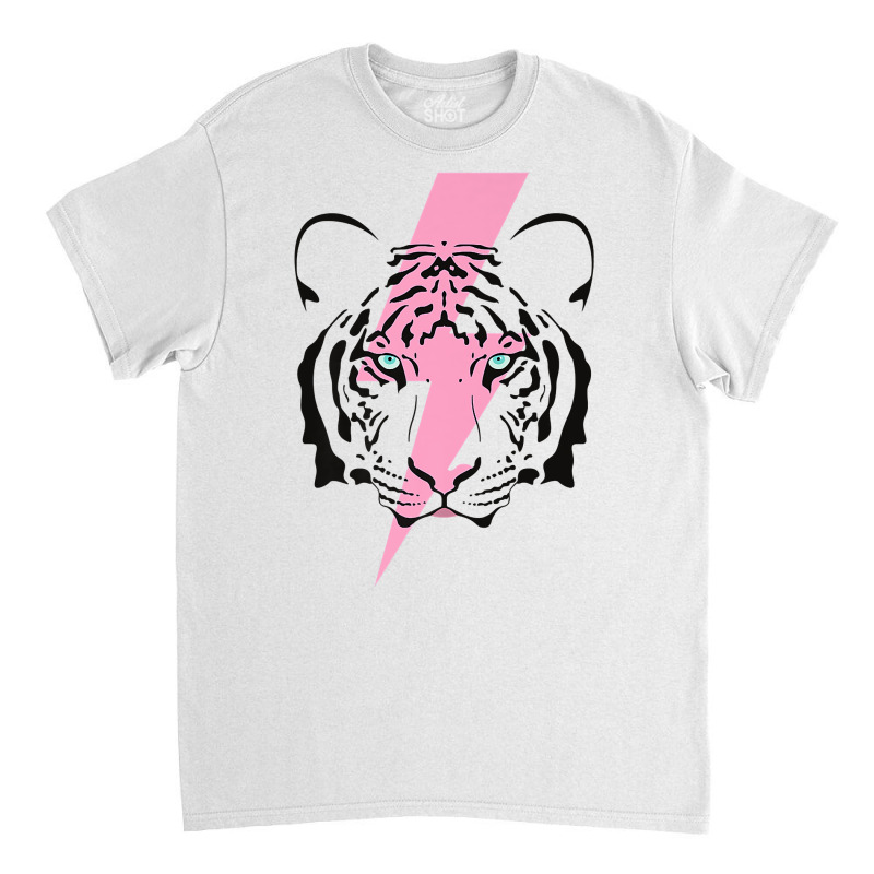 Tiger And Hot Pink Lightning Bolt Premium T Shirt Classic T-shirt by SchonbergerKamile | Artistshot