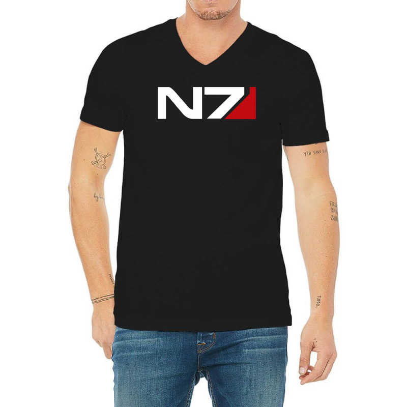 Mass Effect N7 Logo V-neck Tee | Artistshot