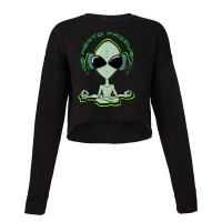 Meditation Alien Cropped Sweater | Artistshot