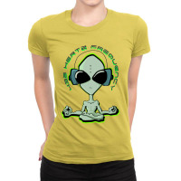 Meditation Alien Ladies Fitted T-shirt | Artistshot