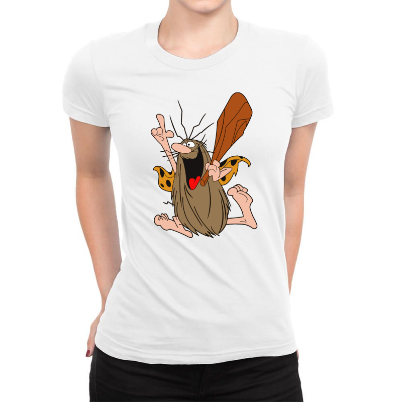 Caveman Ladies Fitted T-Shirt by galihno | Artistshot