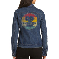 Movies Camera Motion Pictures Cinephile Vintage Retro T Shirt Ladies Denim Jacket | Artistshot