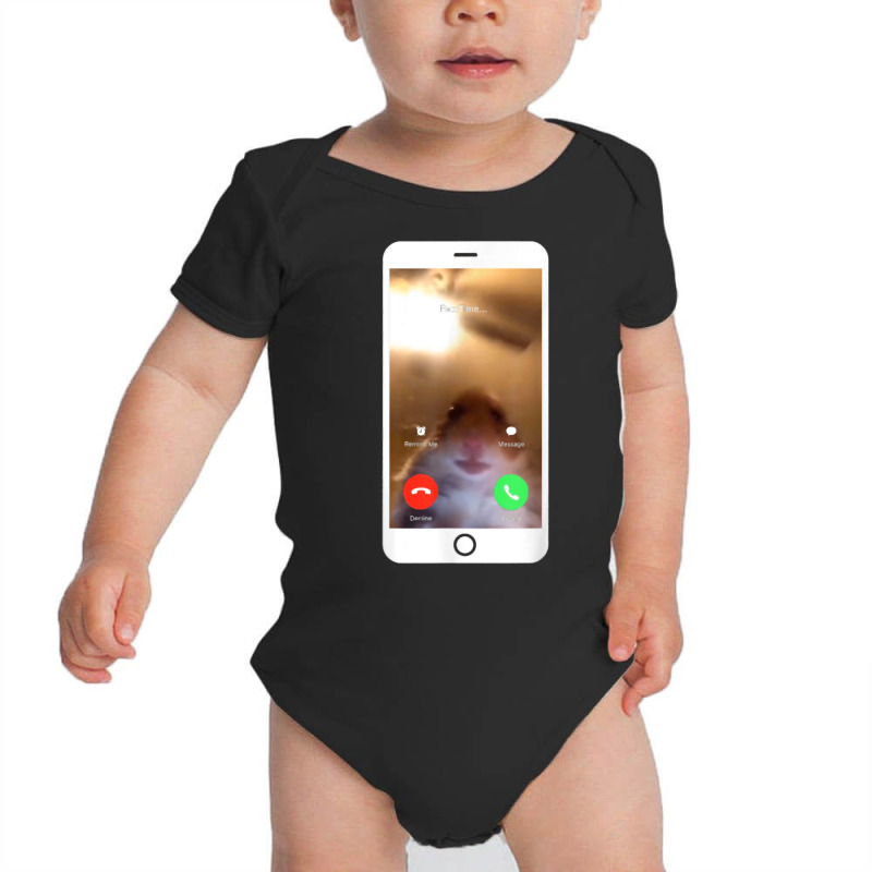 Hamster Calling Meme Front Facing Camera Funny T Shirt Baby Bodysuit by ZaraeTrullinger | Artistshot