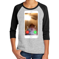 Hamster Calling Meme Front Facing Camera Funny T Shirt Youth 3/4 Sleeve | Artistshot