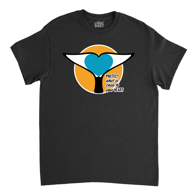 Whale Tail Heart  Protect Classic T-shirt | Artistshot