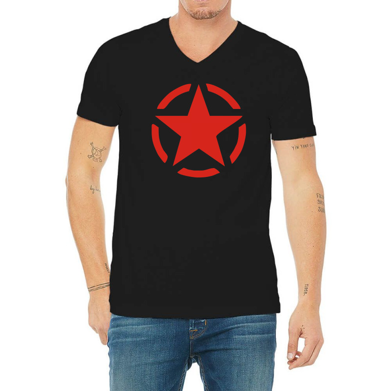 Military Starfunny Retro Army War Vietnam Usa Britain Fashion V-neck Tee | Artistshot