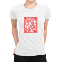 Vintage Algeria Postage Stamp Design Ladies Fitted T-shirt | Artistshot