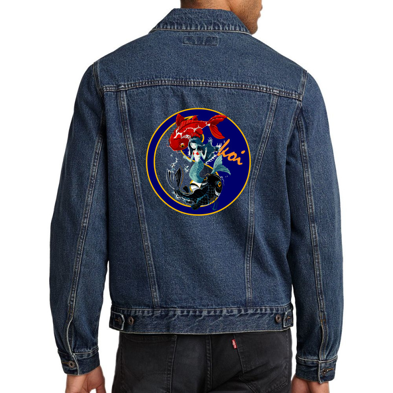 Oriental Beauty Koi & Feng Shui Men Denim Jacket | Artistshot