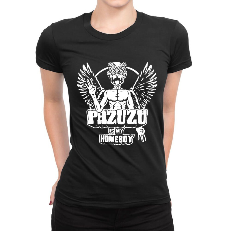 Pazuzu Is My Homeboy Ladies Fitted T-Shirt by Black Label | Artistshot