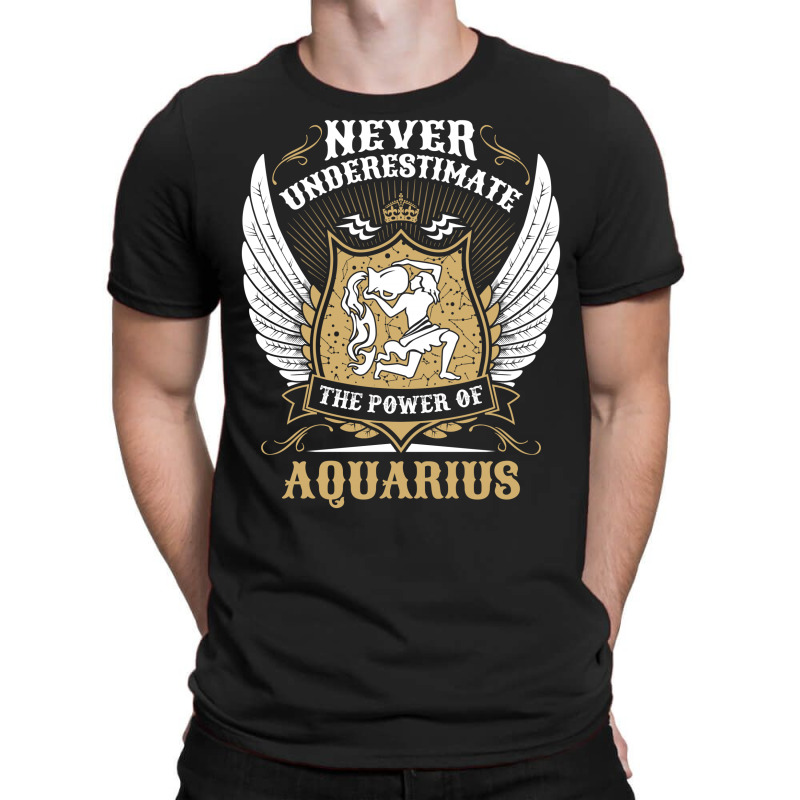 Never Underestimate The Power Of Aquarius T-shirt | Artistshot