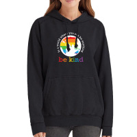 World Map Be Kind Pride 12243309 Vintage Hoodie | Artistshot