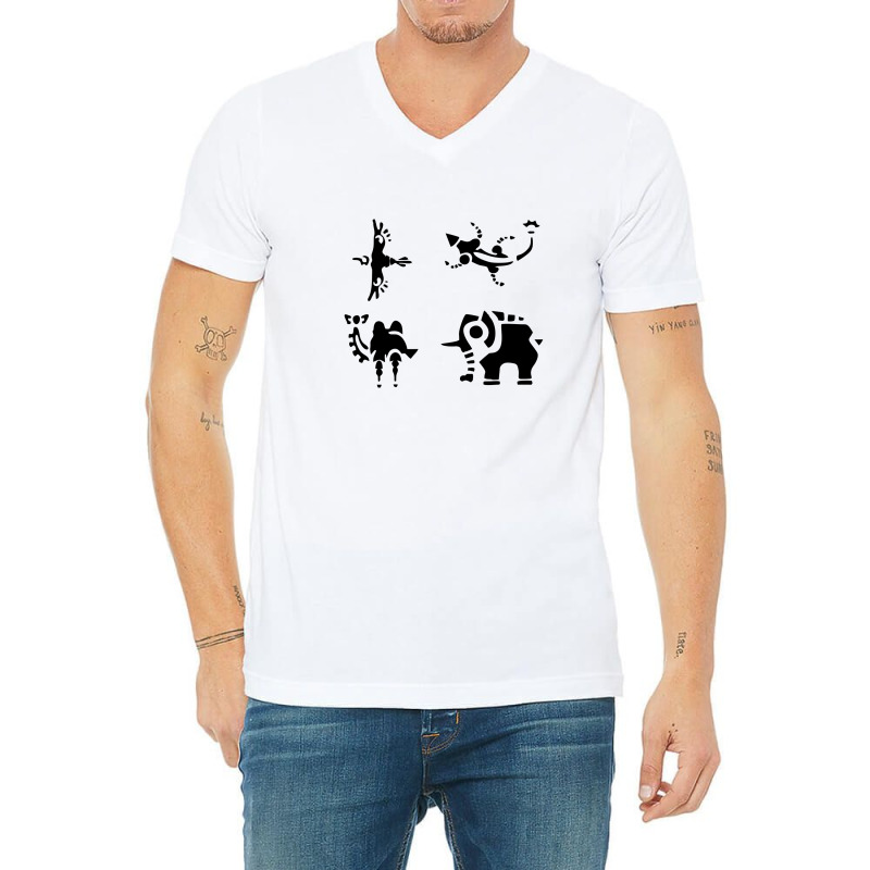 Beasts Symbols V-Neck Tee by parentseka | Artistshot