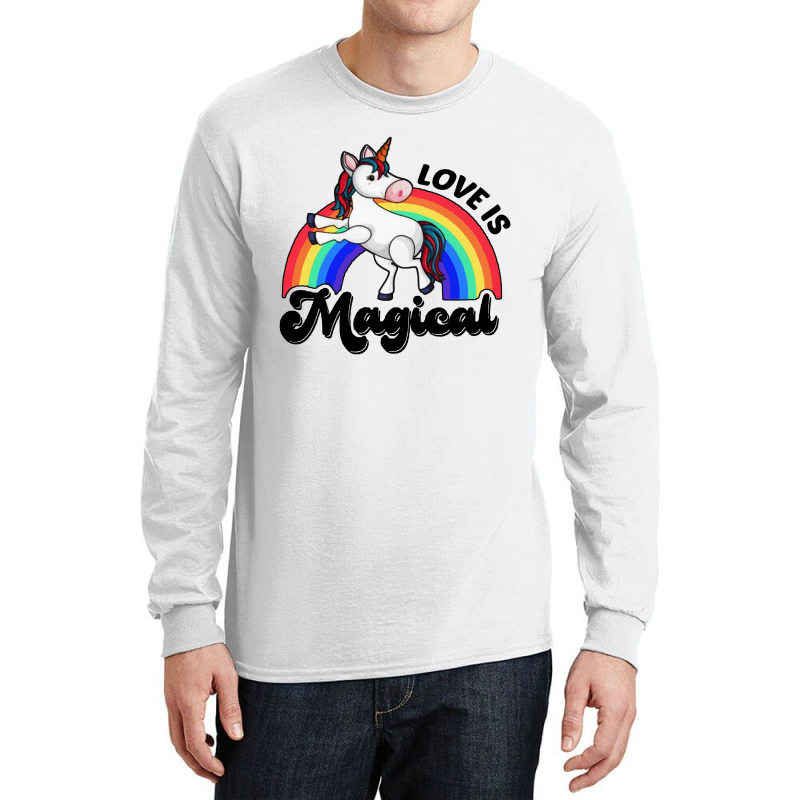 Love Is Magical Unicorn Long Sleeve Shirts by jurdex Tees | Artistshot