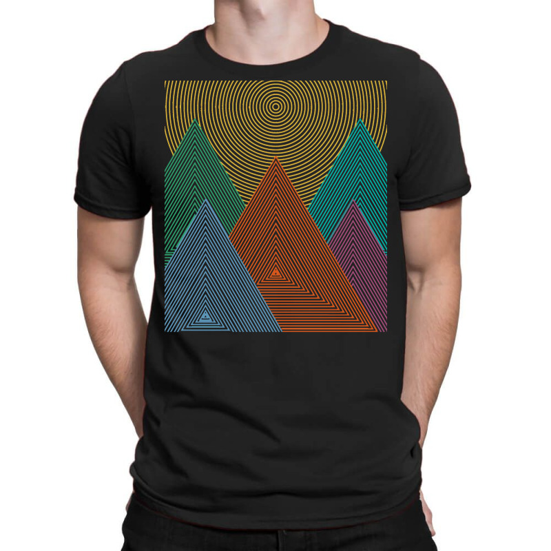 Geometric T  Shirt Geometry Mountain T  Shirt T-shirt | Artistshot