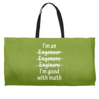 I Am Good With Math Weekender Totes | Artistshot