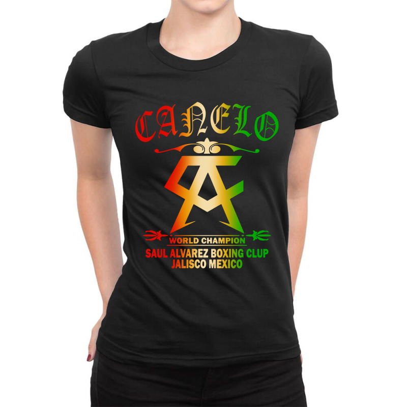 Canelo Alvarez World Champion Ladies Fitted T-Shirt by Dorothy Tees | Artistshot