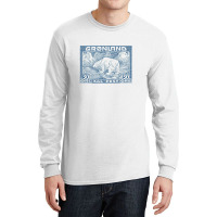 Vintage Greenland Polar Bear Postage Stamp Design Long Sleeve Shirts | Artistshot