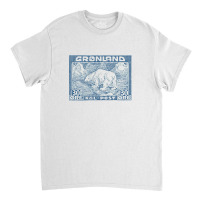 Vintage Greenland Polar Bear Postage Stamp Design Classic T-shirt | Artistshot