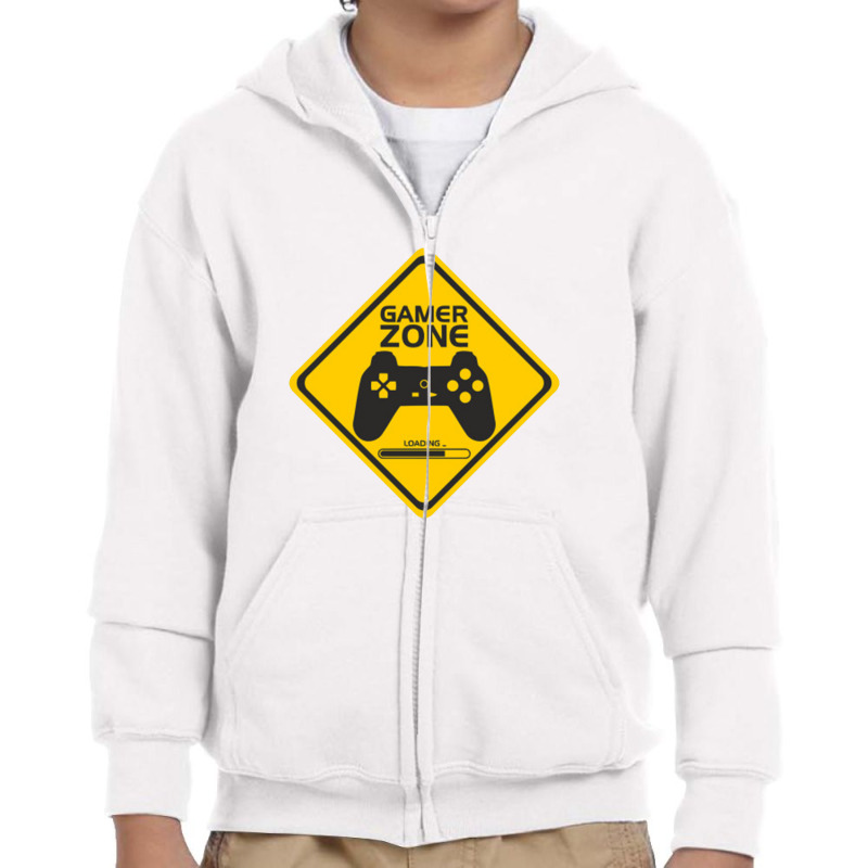 Gamer Zone Youth Zipper Hoodie by firsabusari | Artistshot