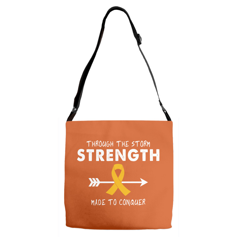 Through The Storm Strength Made To Conquer Adjustable Strap Totes | Artistshot