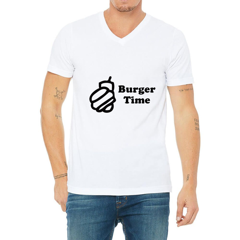 Burger Time V-neck Tee | Artistshot