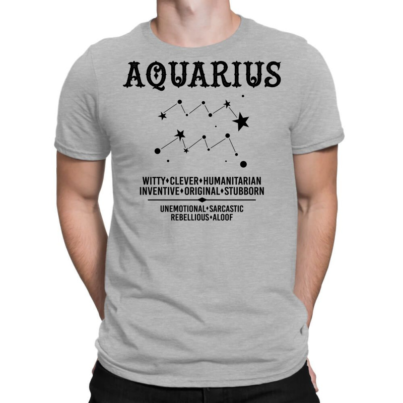 Aquarius Zodiac Sign T-shirt | Artistshot