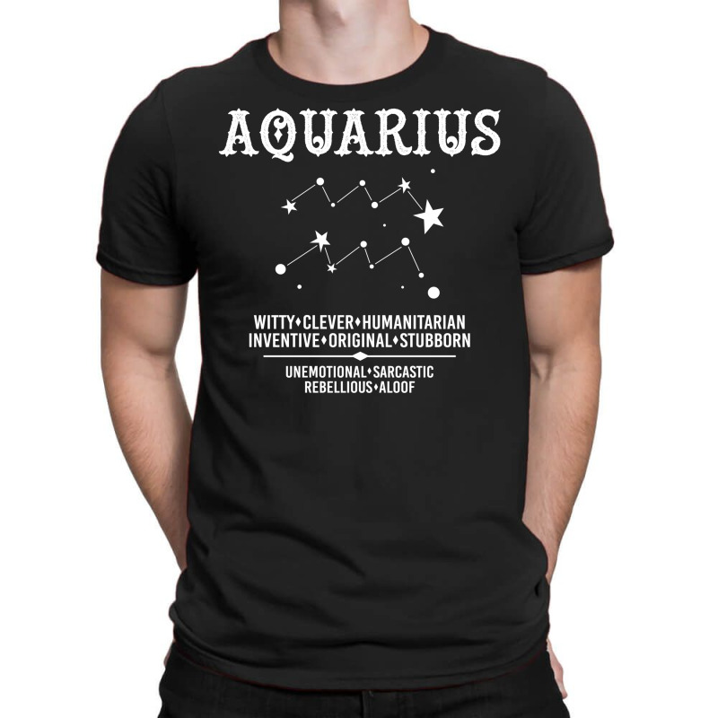 Aquarius Zodiac Sign T-shirt | Artistshot