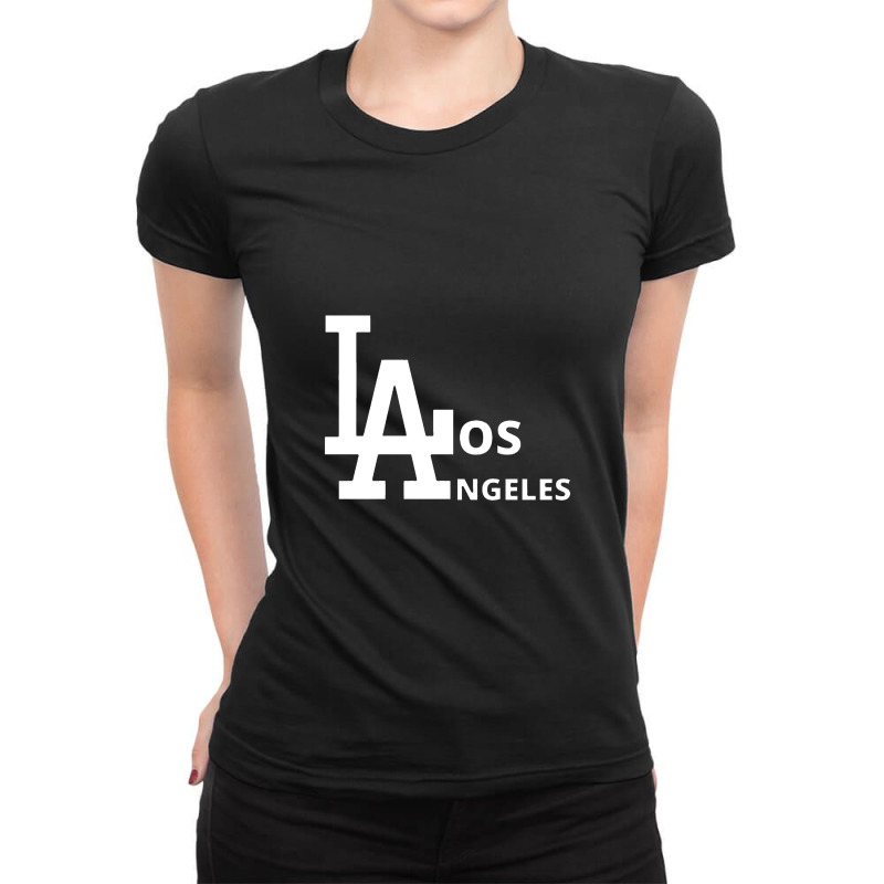 Los Angeles City Ladies Fitted T-Shirt by firsabusari | Artistshot