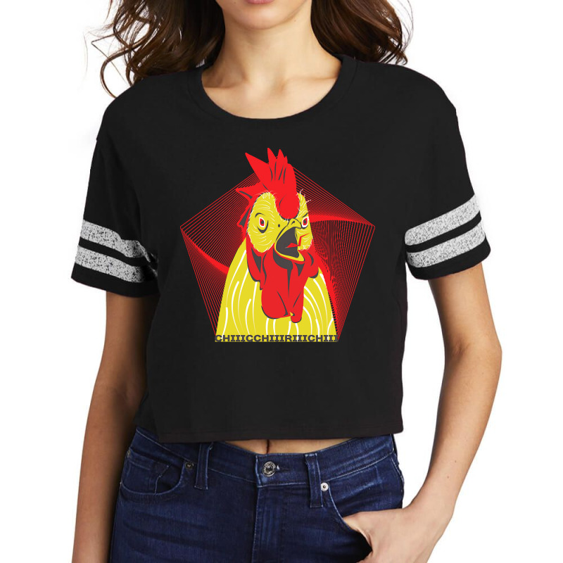 Chicken T  Shirt Screaming Rooster T  Shirt (3) Scorecard Crop Tee by caseynitzsche899 | Artistshot