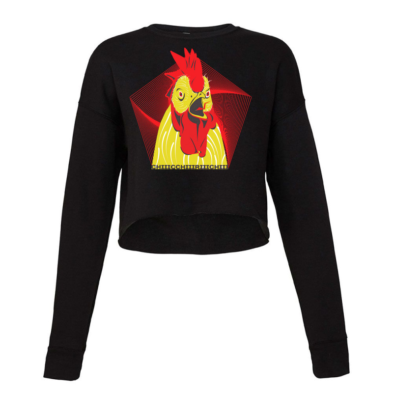 Chicken T  Shirt Screaming Rooster T  Shirt (3) Cropped Sweater by caseynitzsche899 | Artistshot