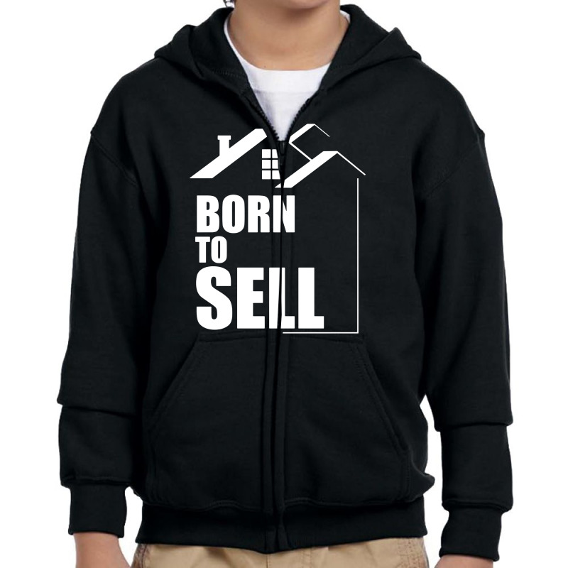 Real Estate Agent Saying Funny Youth Zipper Hoodie | Artistshot