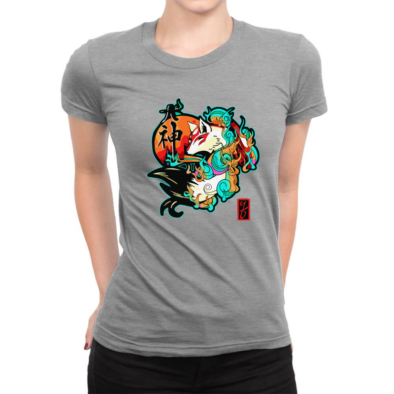 Amaterasu Fox Ladies Fitted T-shirt | Artistshot