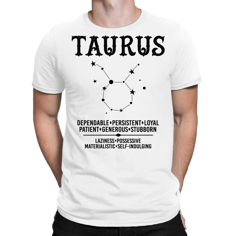 Custom Taurus Zodiac Sign T-shirt By Tshiart - Artistshot